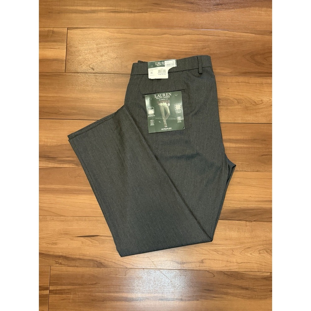 Lauren Ralph Lauren Ultraflex Pants Gray Norton Classic Fit Dress Men's 40x30